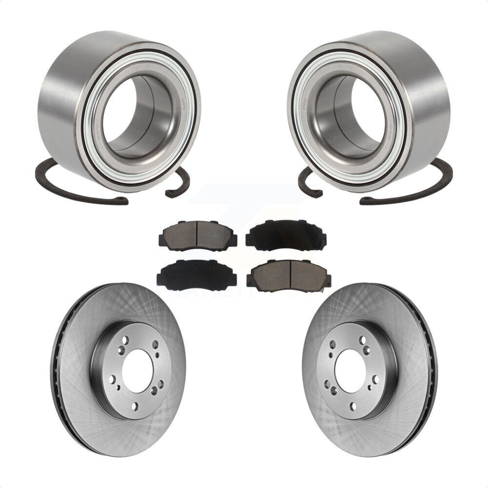 Front Wheel Bearing With Disc Brake Rotors And Ceramic Pads Kit For Acura Legend TL RL KBB-118590
