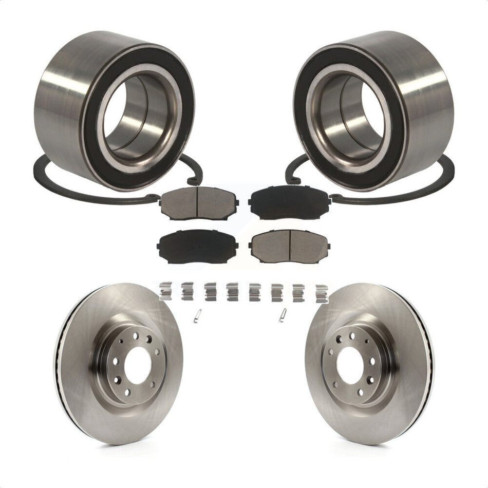 Front Wheel Bearing With Disc Brake Rotors And Ceramic Pads Kit For 2007-2015 Mazda CX-9 KBB-118601