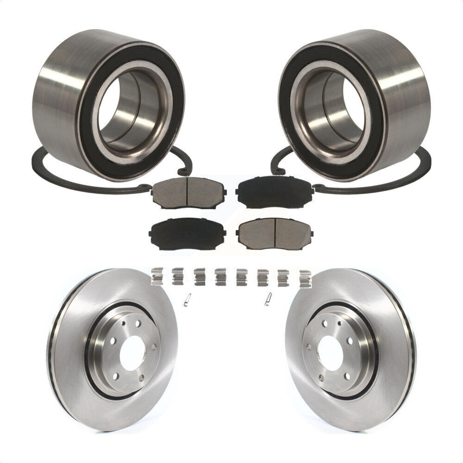 Front Wheel Bearing With Disc Brake Rotors And Ceramic Pads Kit For 2016-2018 Mazda CX-9 KBB-118603