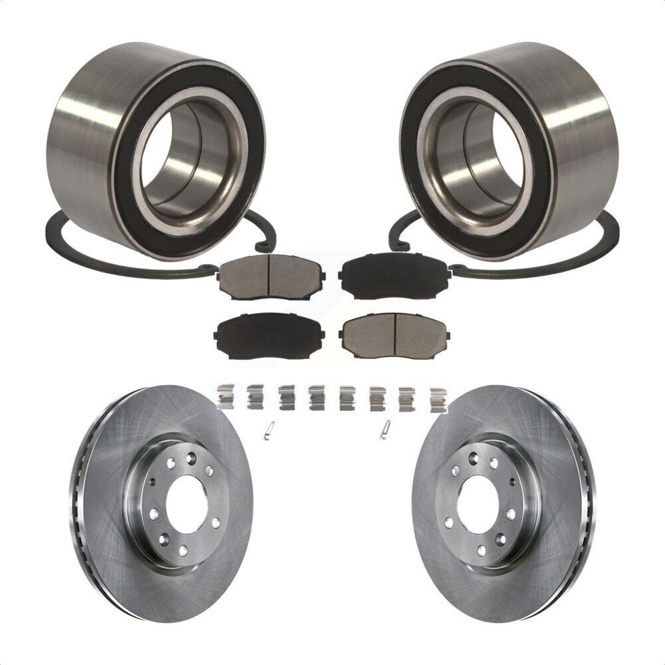 Front Wheel Bearing With Disc Brake Rotors And Ceramic Pads Kit For Ford Edge Mazda CX-7 Lincoln MKX KBB-118604