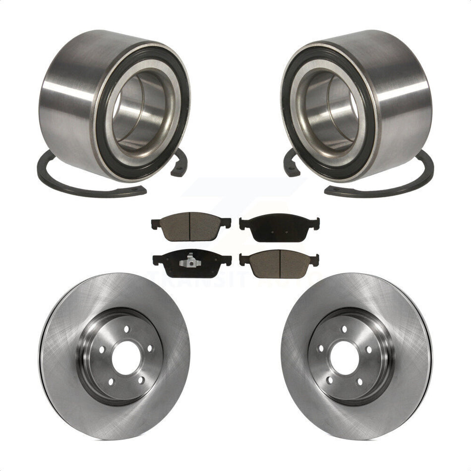Front Wheel Bearing With Disc Brake Rotors And Ceramic Pads Kit For Ford Escape Connect Lincoln MKC KBB-118614