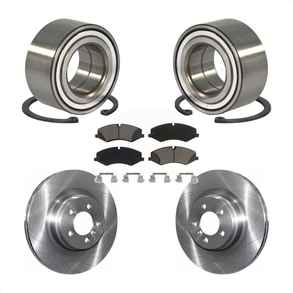 Front Wheel Bearing With Disc Brake Rotors And Ceramic Pads Kit For 2010-2012 Land Rover Range Naturally Aspirated KBB-118623