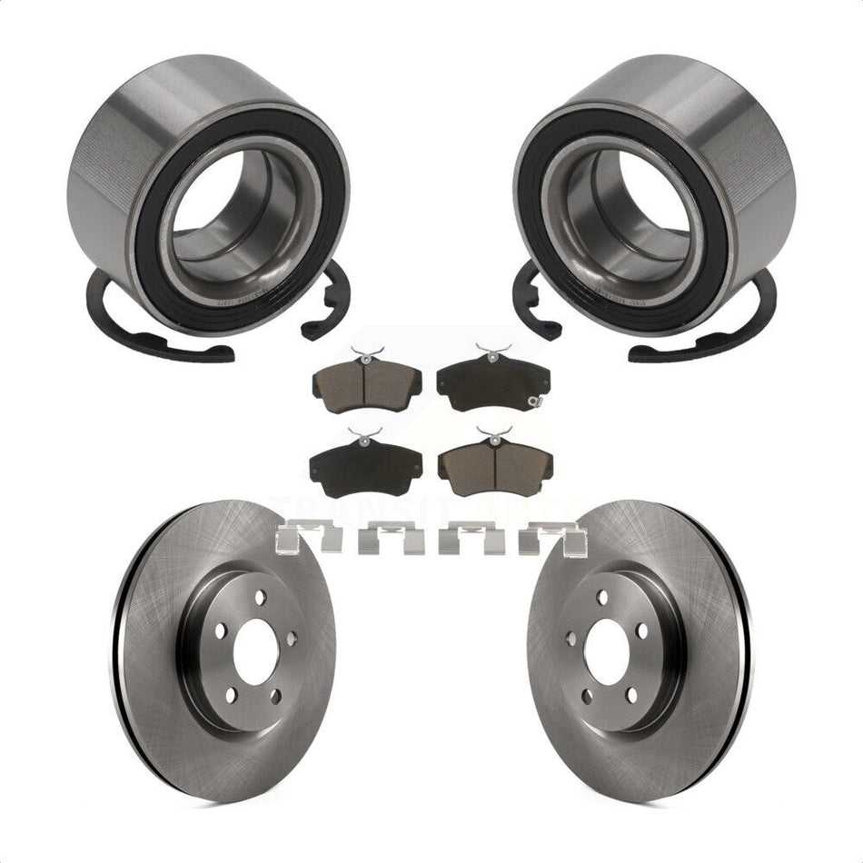 Front Wheel Bearing With Disc Brake Rotors And Ceramic Pads Kit For Chrysler PT Cruiser KBB-118627
