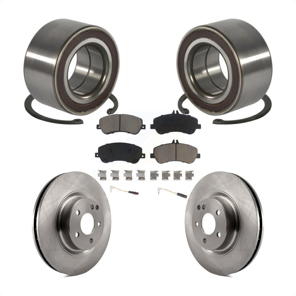 Front Wheel Bearing With Disc Brake Rotors And Ceramic Pads Kit For Mercedes-Benz GLK350 GLK250 KBB-118662