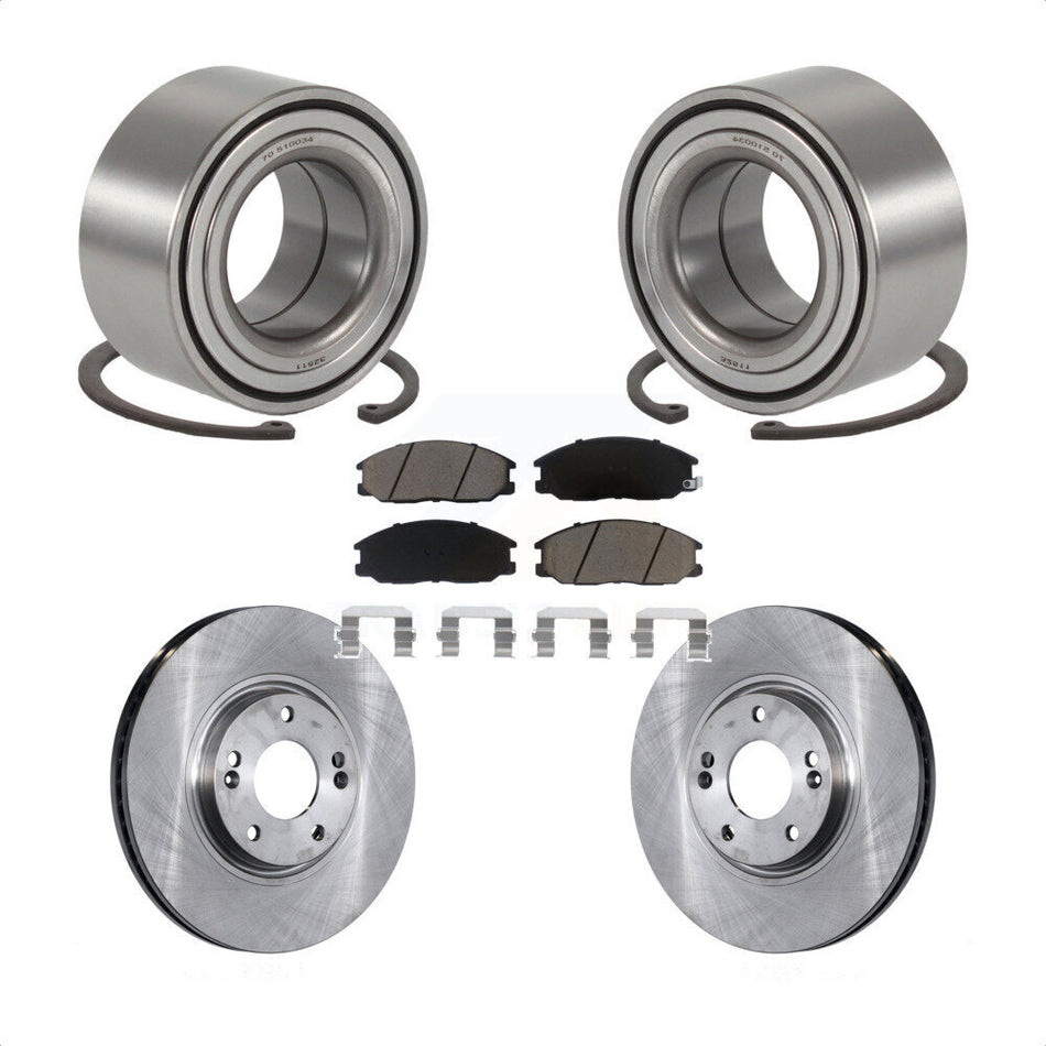 Front Wheel Bearing With Disc Brake Rotors And Ceramic Pads Kit For Hyundai XG350 KBB-118668
