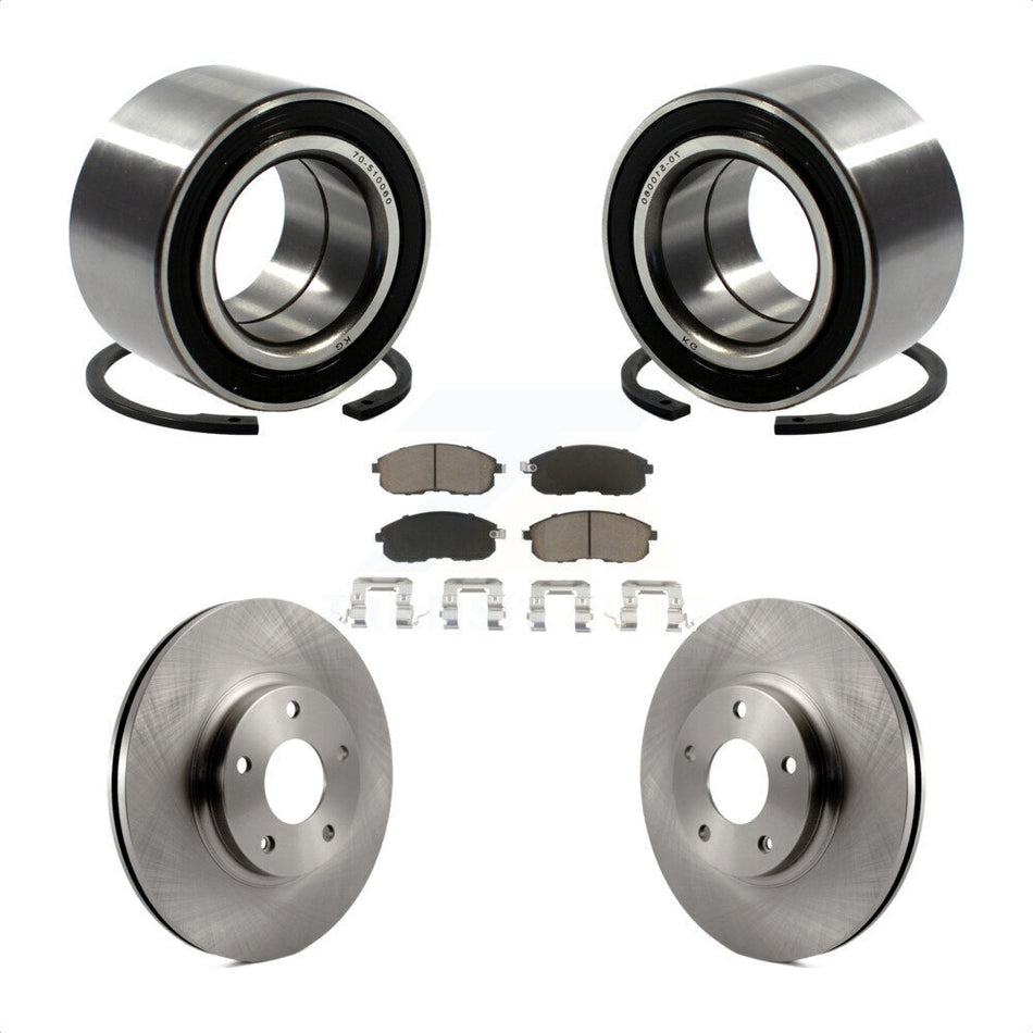 Front Wheel Bearing With Disc Brake Rotors And Ceramic Pads Kit For Nissan Altima Maxima INFINITI I35 KBB-118691