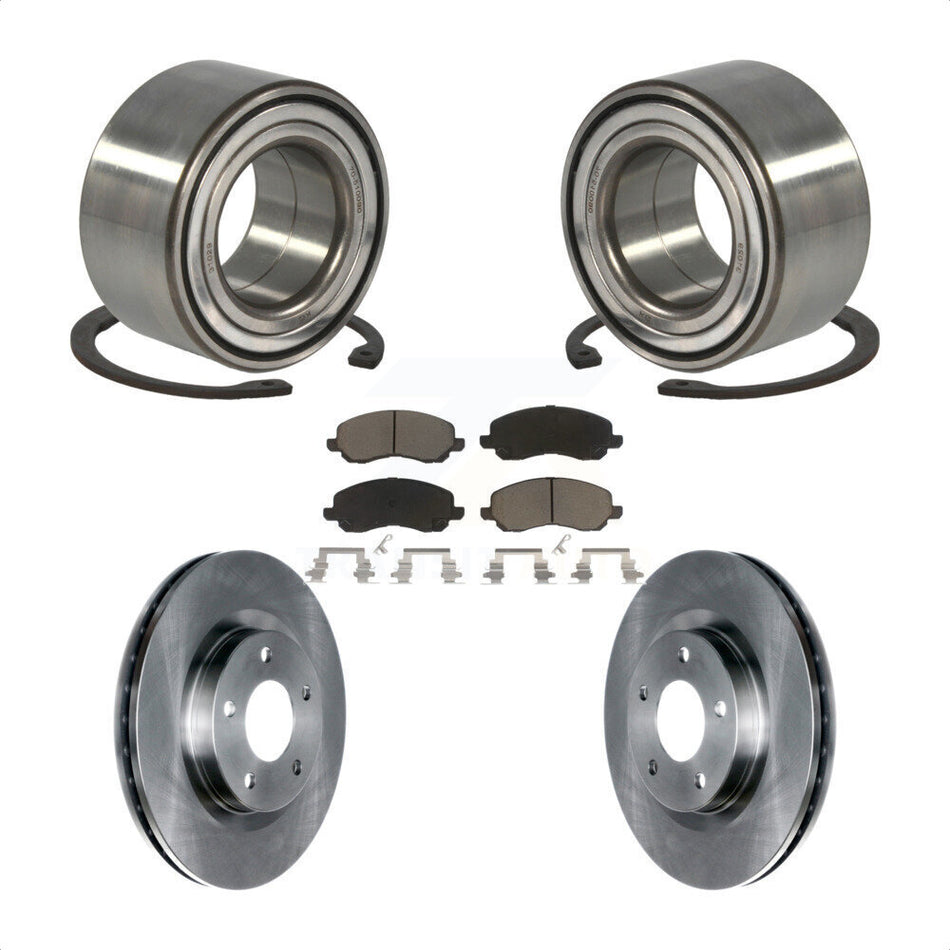 Front Wheel Bearing With Disc Brake Rotors And Ceramic Pads Kit For Jeep Patriot Mitsubishi Compass Dodge Caliber Outlander Sport Lancer RVR KBB-118716