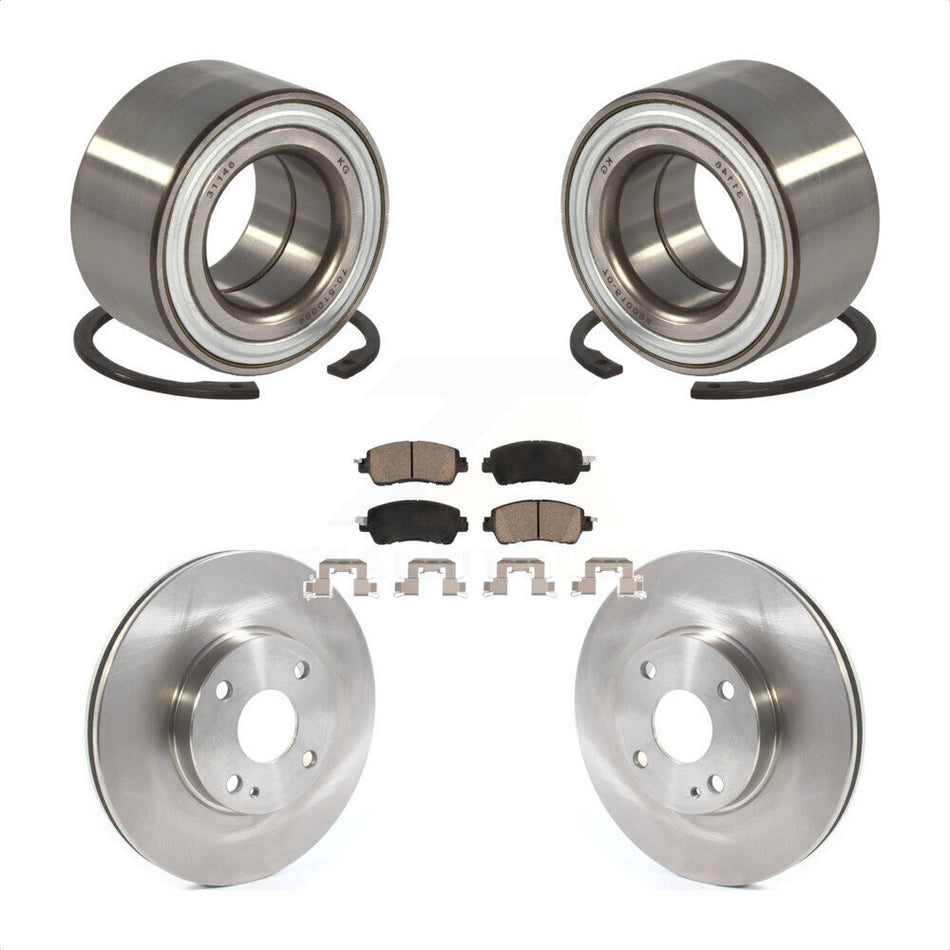 Front Wheel Bearing Disc Brake Rotors And Ceramic Pads Kit For Toyota Yaris iA KBB-118721