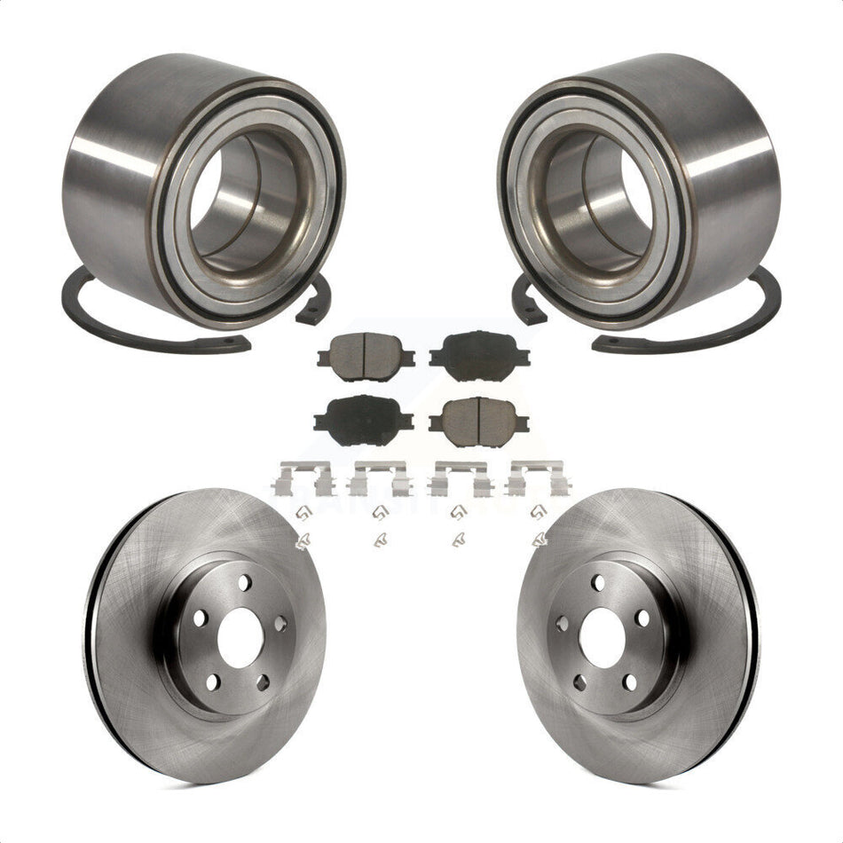 Front Wheel Bearing With Disc Brake Rotors And Ceramic Pads Kit For Scion tC Toyota Celica KBB-118727