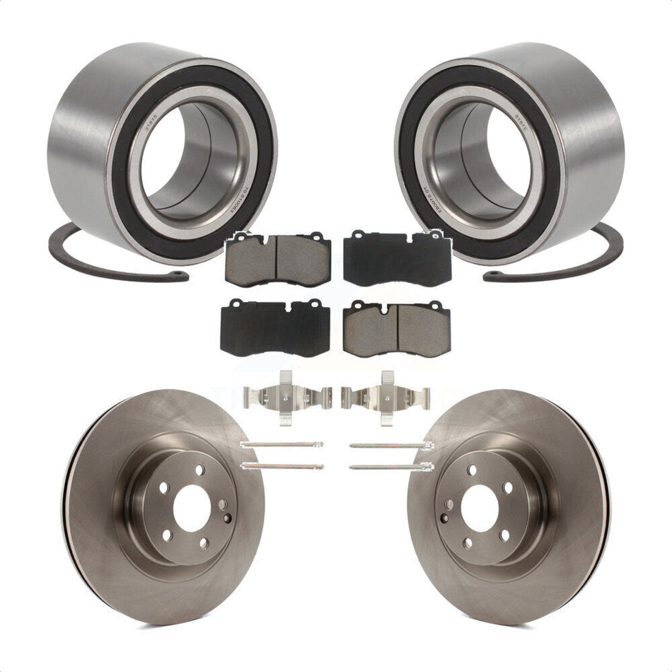 Front Wheel Bearing With Disc Brake Rotors And Ceramic Pads Kit For 2009 Mercedes-Benz S450 KBB-118731