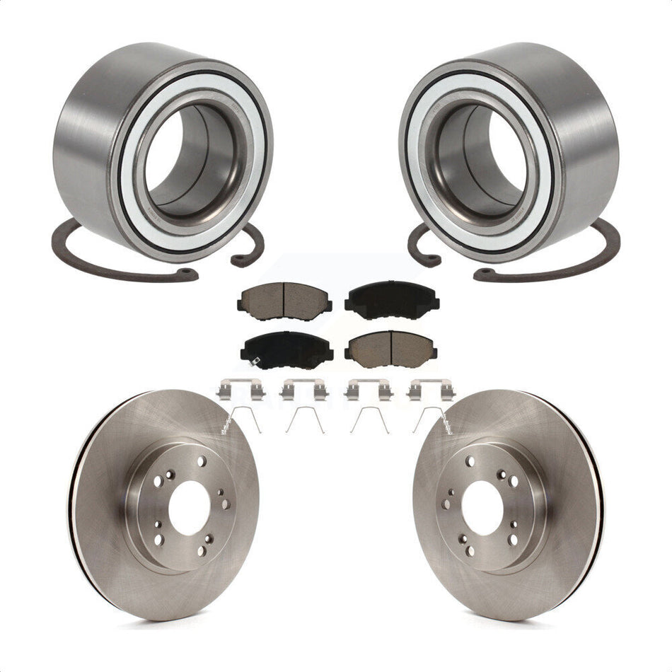Front Wheel Bearing With Disc Brake Rotors And Ceramic Pads Kit For Honda CR-V KBB-118746