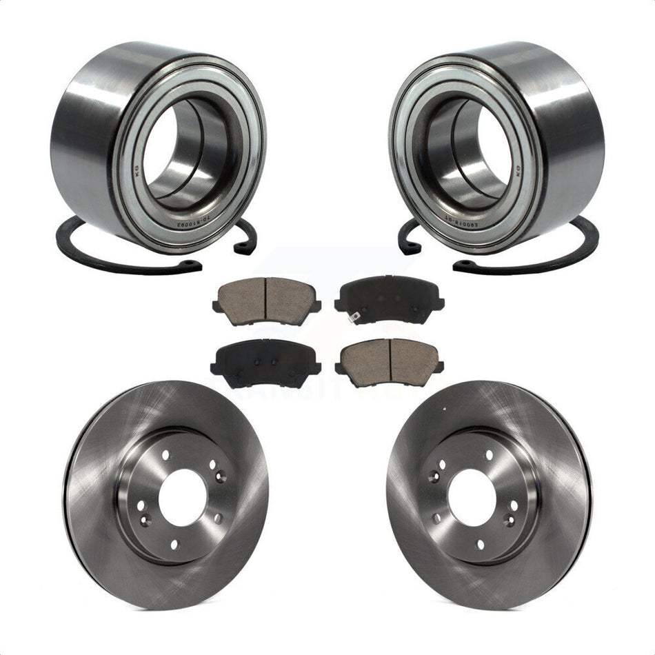 Front Wheel Bearing Brake Rotor Pads Kit For Kia Forte Hyundai Elantra GT Forte5 Veloster KBB-118761