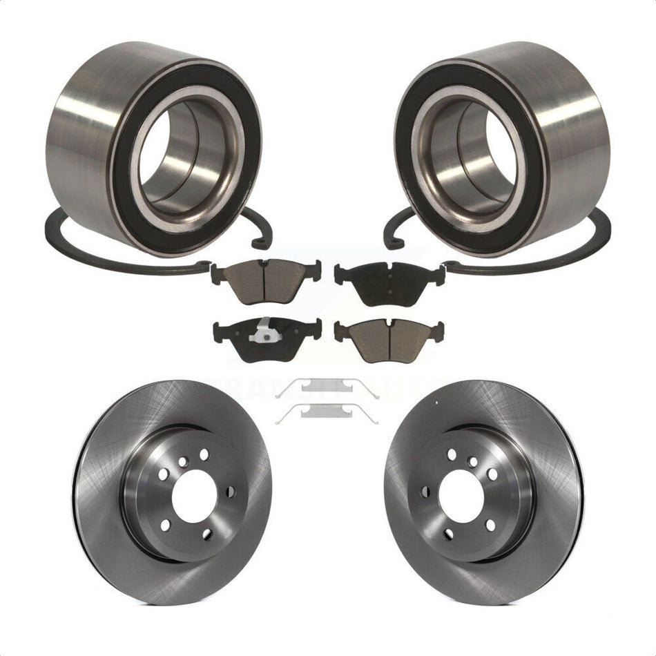 Front Wheel Bearing With Disc Brake Rotors And Ceramic Pads Kit For 2004-2010 BMW X3 KBB-118779