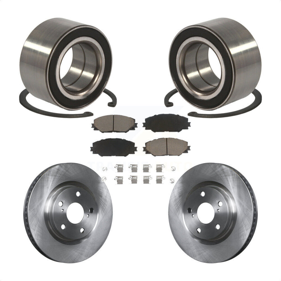 Front Wheel Bearing With Disc Brake Rotors And Ceramic Pads Kit For Toyota Matrix Pontiac Vibe KBB-118783