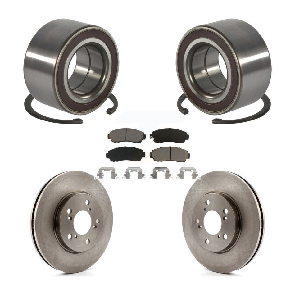 Front Wheel Bearing With Disc Brake Rotors And Ceramic Pads Kit For 2005-2010 Honda Odyssey KBB-118812