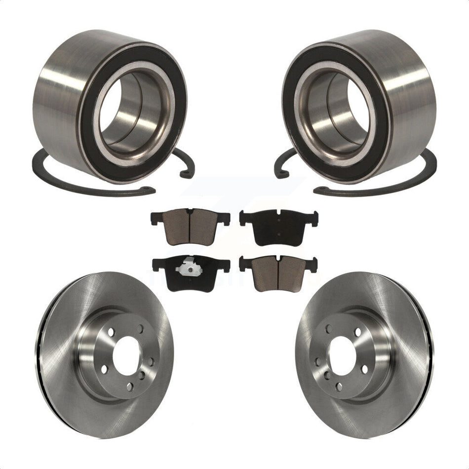 Front Wheel Bearing With Disc Brake Rotors And Ceramic Pads Kit For 2011-2012 BMW X3 KBB-118840
