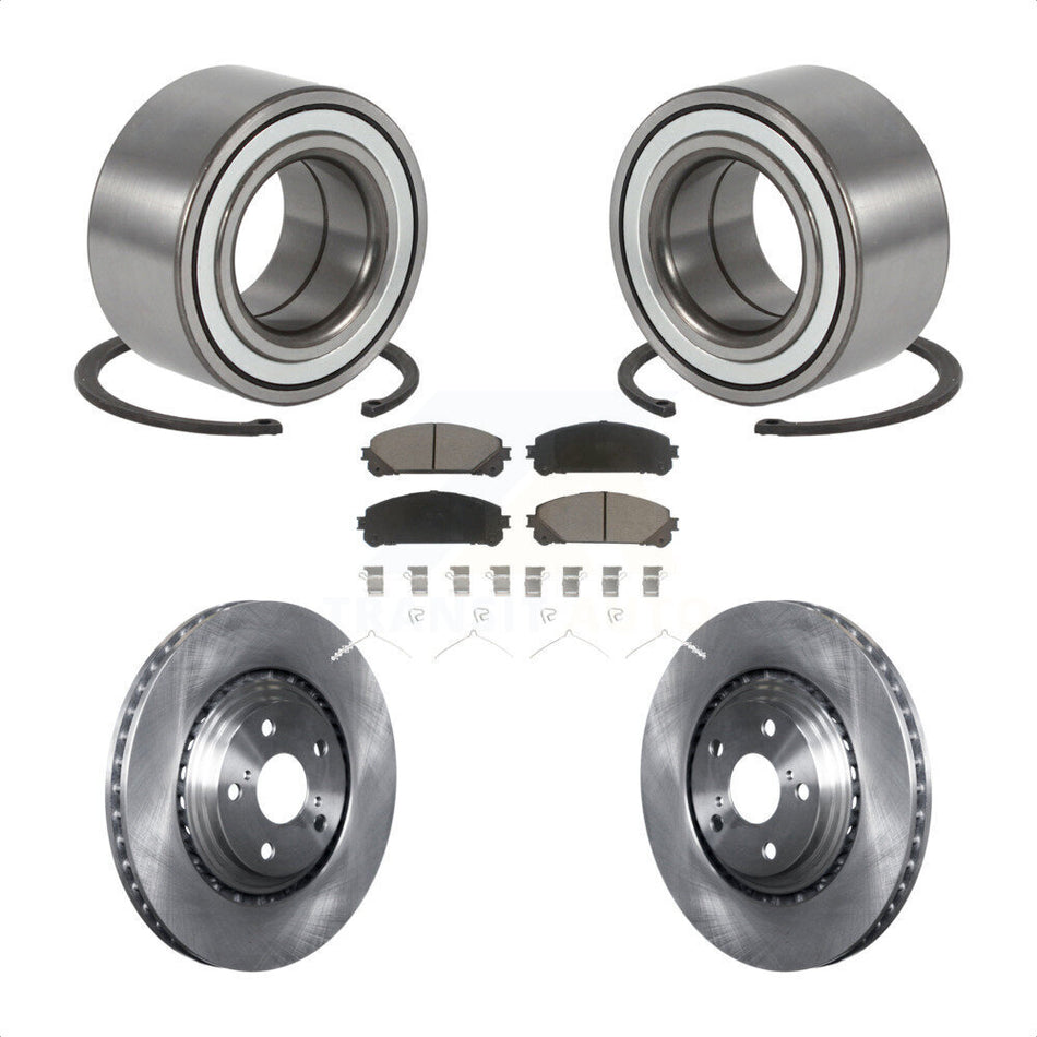 Front Wheel Bearing With Disc Brake Rotors And Ceramic Pads Kit For Toyota Highlander Sienna Lexus RX350 RX450h KBB-118853