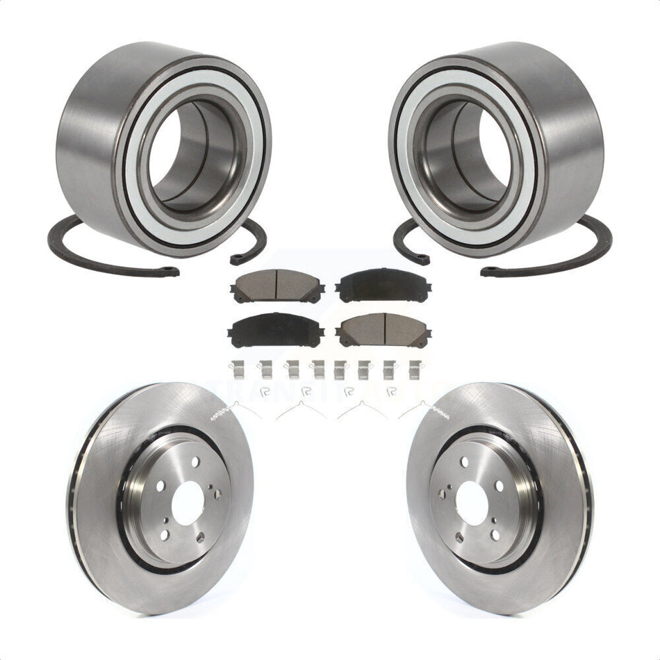 Front Wheel Bearing With Disc Brake Rotors And Ceramic Pads Kit For 2016 Lexus RX350 KBB-118854