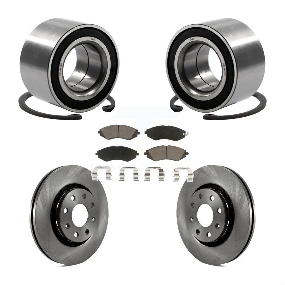 Front Wheel Bearing With Disc Brake Rotors And Ceramic Pads Kit For Chevrolet Aveo Spark Aveo5 Pontiac G3 Suzuki Wave Wave5 Swift+ KBB-118877