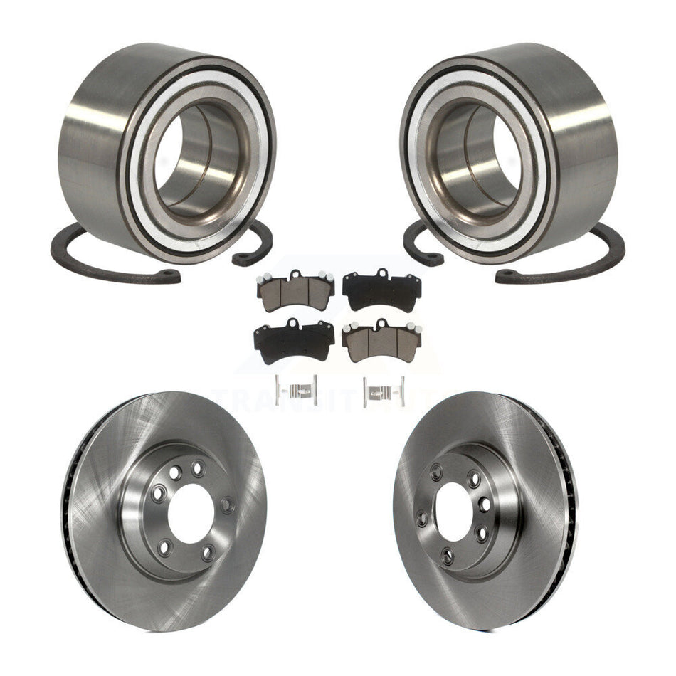 Front Wheel Bearing With Disc Brake Rotors And Ceramic Pads Kit For Audi Q7 Porsche Cayenne Volkswagen Touareg KBB-118888