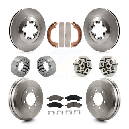Front Rear Hub Bearing Brake Rotor Pads Shoe Kit (10Pc) For Chevrolet Colorado GMC Canyon KBB-118919