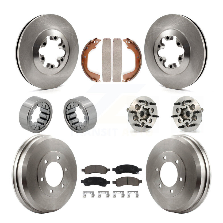 Front Rear Hub Bearing Brake Rotor Pads Shoe Kit (10Pc) For Chevrolet Colorado GMC Canyon KBB-118920