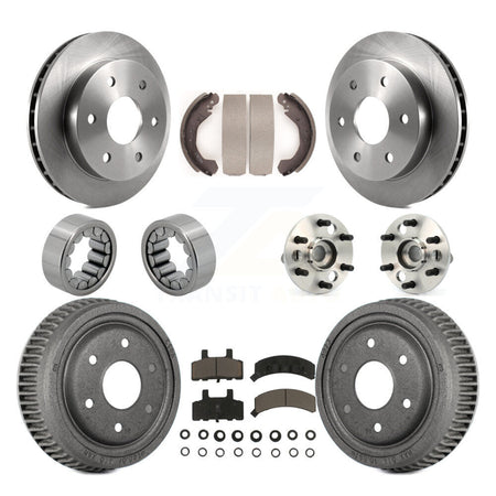 Front Rear Hub Bearing Brake Rotor Pad Shoe Kit (10Pc) For 1992-1994 Chevrolet Blazer 4WD KBB-118981