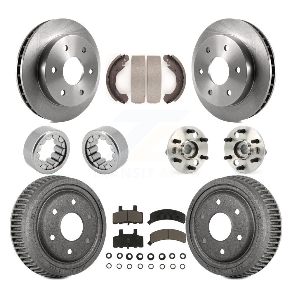 Front Rear Hub Bearing Brake Rotor Pad Shoe Kit (10Pc) For 1992-1994 Chevrolet Blazer 4WD KBB-118982