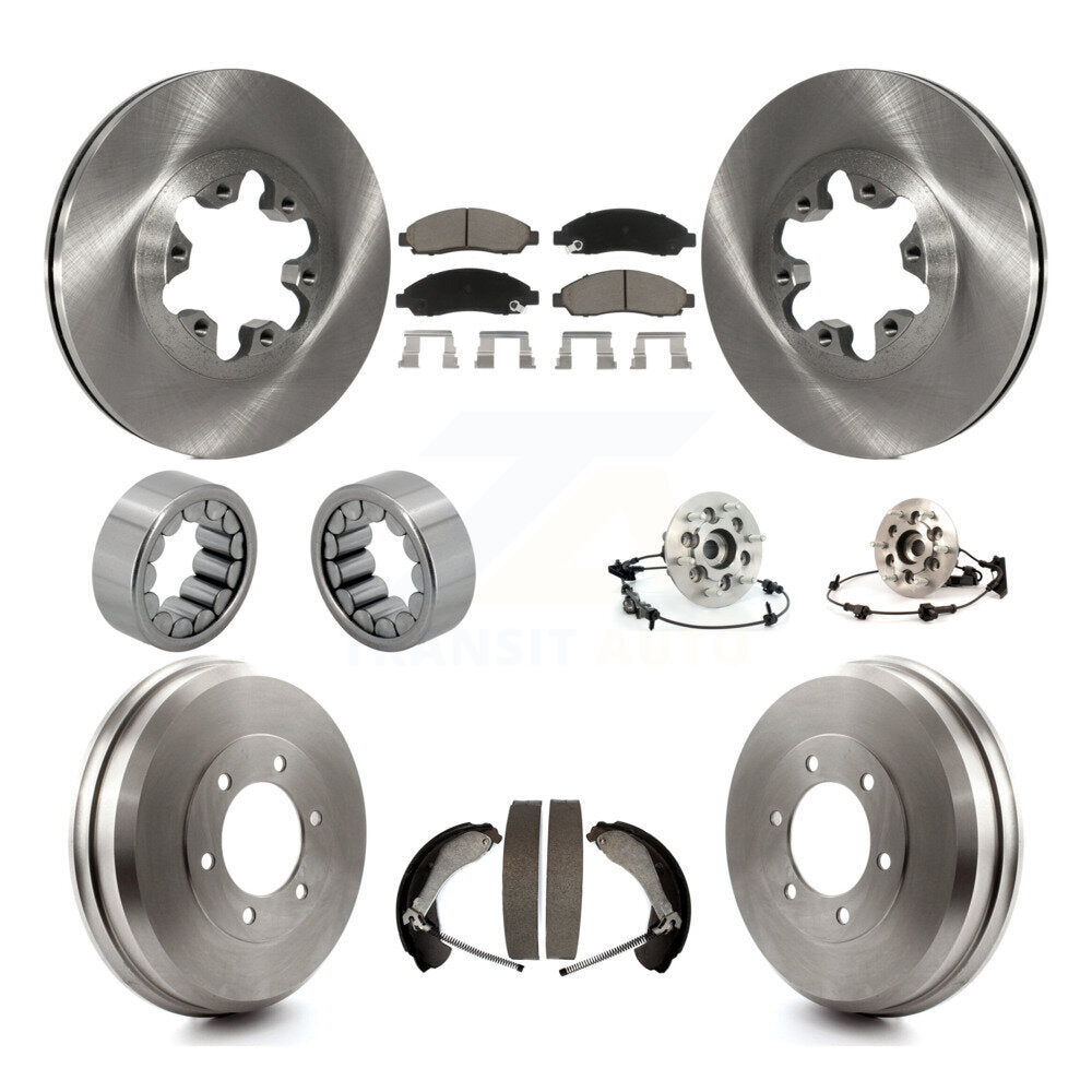 Front Rear Hub Bearing Brake Rotor Pads Shoe Kit (10Pc) For Chevrolet Colorado GMC Canyon KBB-118983