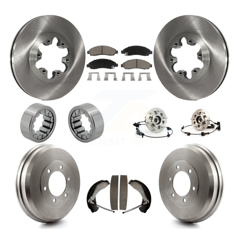 Front Rear Hub Bearing Brake Rotor Pads Shoe Kit (10Pc) For Chevrolet Colorado GMC Canyon KBB-118983