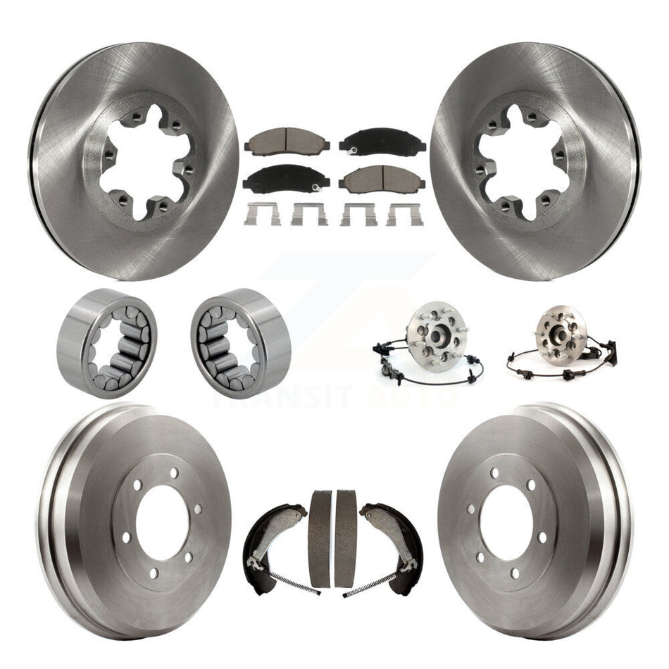 Front Rear Hub Bearing Brake Rotor Pads Shoe Kit (10Pc) For Chevrolet Colorado GMC Canyon KBB-118983