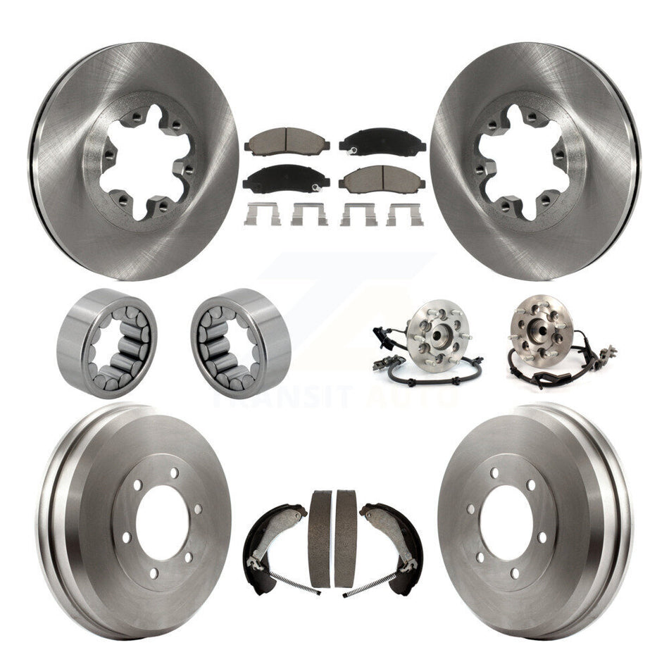 Front Rear Hub Bearing Brake Rotor Pads Shoe Kit (10Pc) For Chevrolet Colorado GMC Canyon KBB-118984