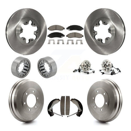 Front Rear Hub Bearing Brake Rotor Pads Shoe Kit (10Pc) For Chevrolet Colorado GMC Canyon KBB-118985