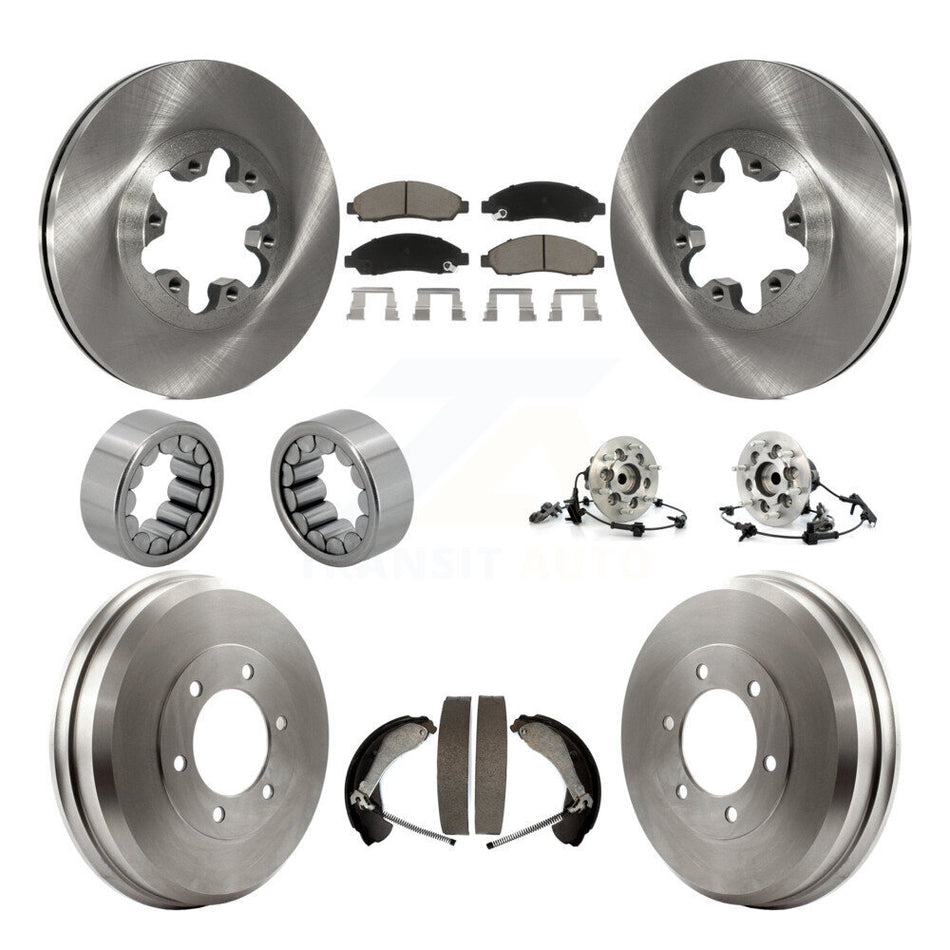 Front Rear Hub Bearing Brake Rotor Pads Shoe Kit (10Pc) For Chevrolet Colorado GMC Canyon KBB-118985