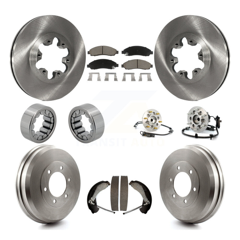 Front Rear Hub Bearing Brake Rotor Pads Shoe Kit (10Pc) For Chevrolet Colorado GMC Canyon KBB-118986