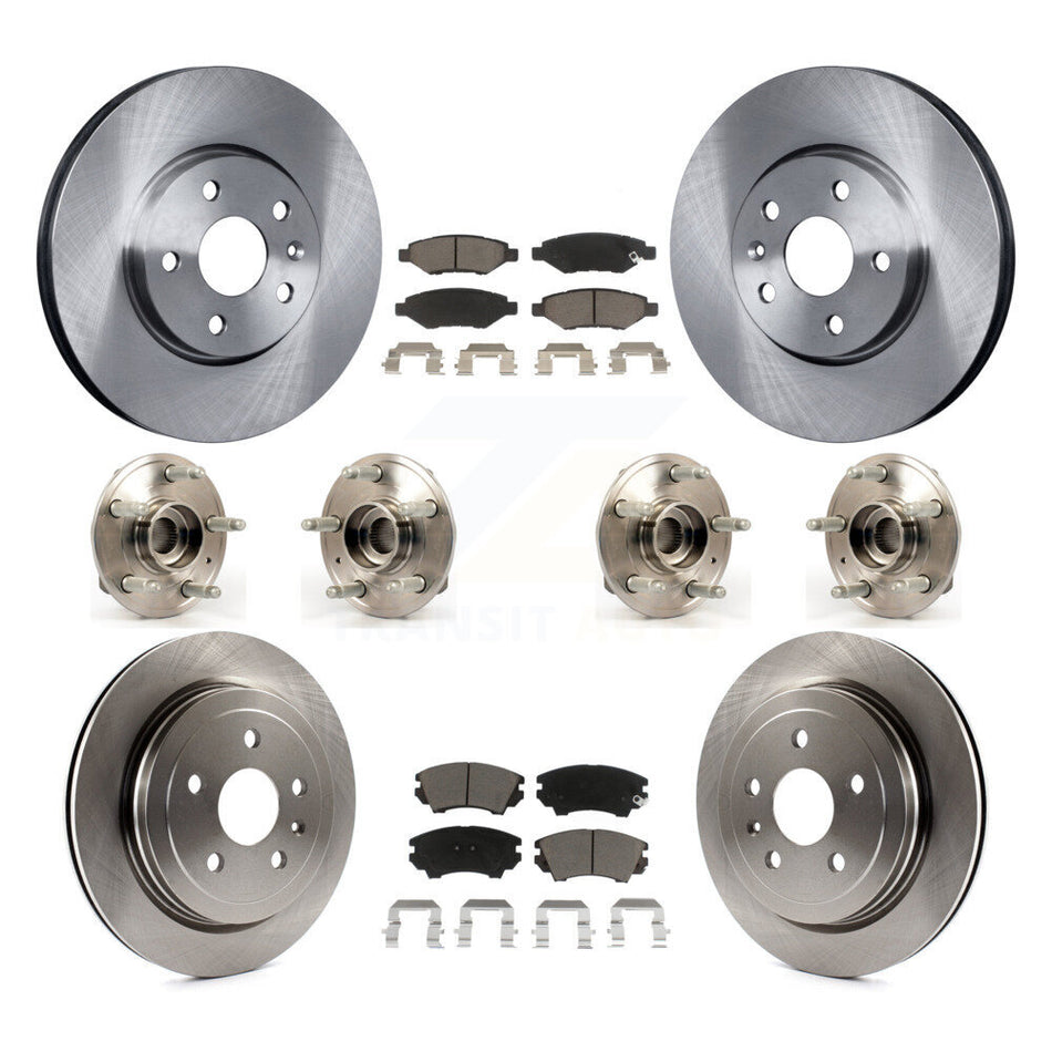 Front Rear Hub Bearings Assembly Disc Brake Rotors And Ceramic Pads Kit (10Pc) For Chevrolet Camaro KBB-119129