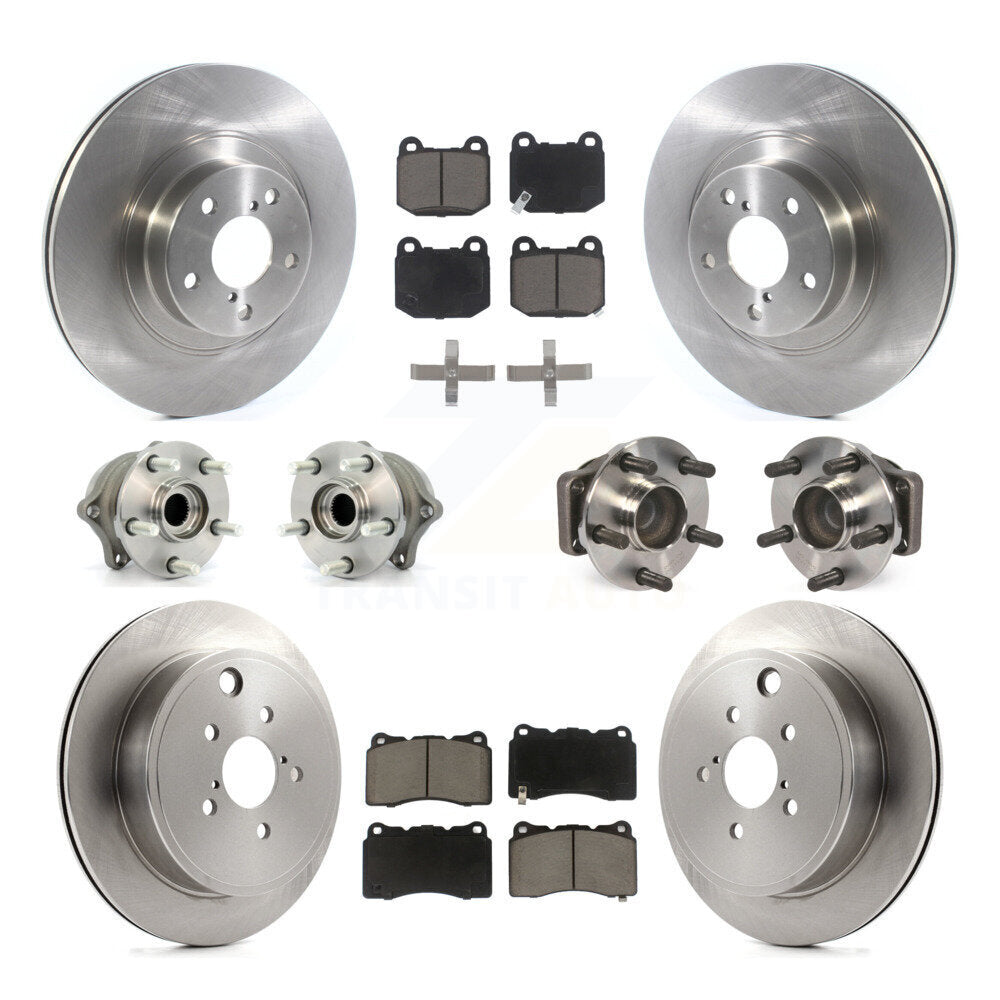 Front Rear Hub Bearing Brake Rotor Pads Kit (10Pc) For 2019 Toyota 86 TRD Special Edition KBB-119382