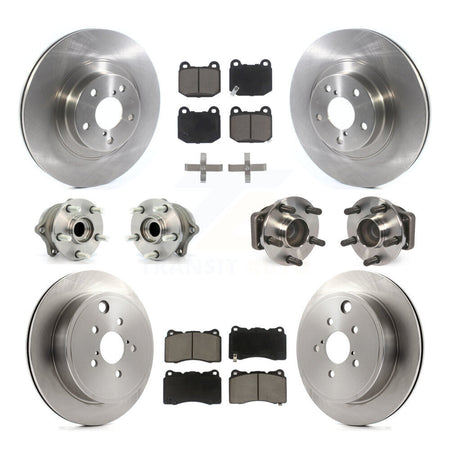 Front Rear Hub Bearing Brake Rotor Pads Kit (10Pc) For 2019 Toyota 86 TRD Special Edition KBB-119382