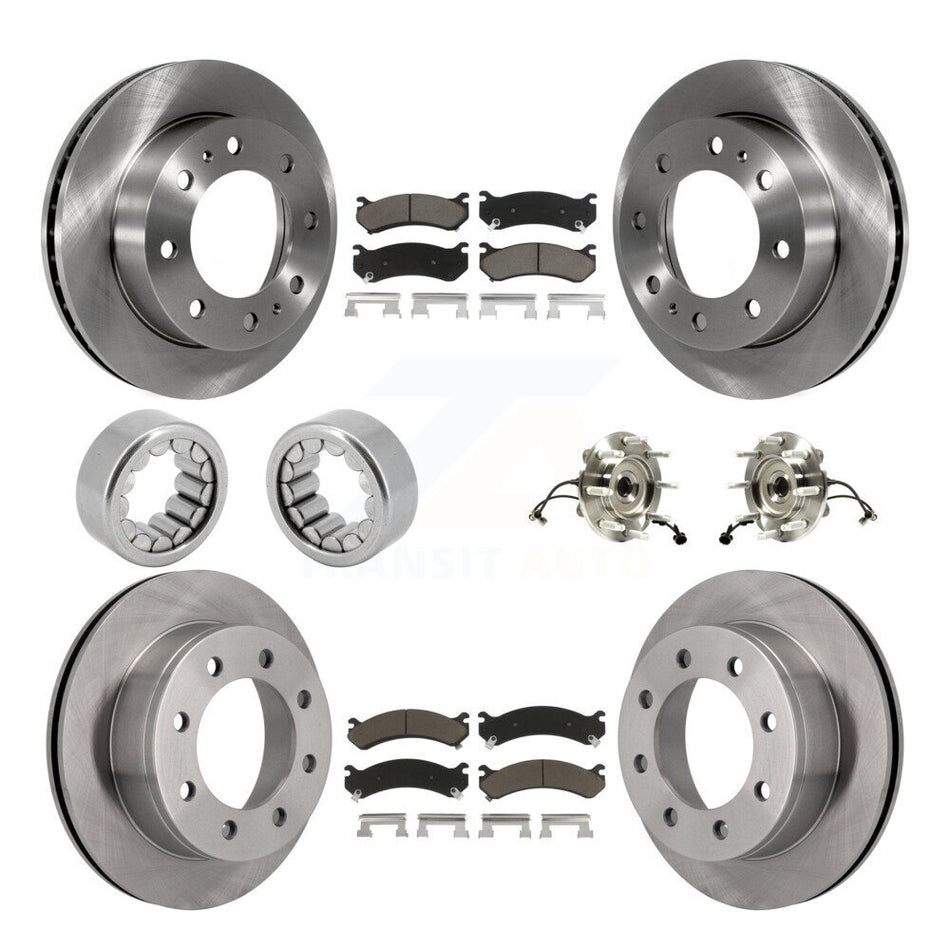 Front Rear Hub Bearing Brake Rotor Pad Shoe Kit (10Pc) For Chevrolet Silverado 2500 HD XL KBB-119580
