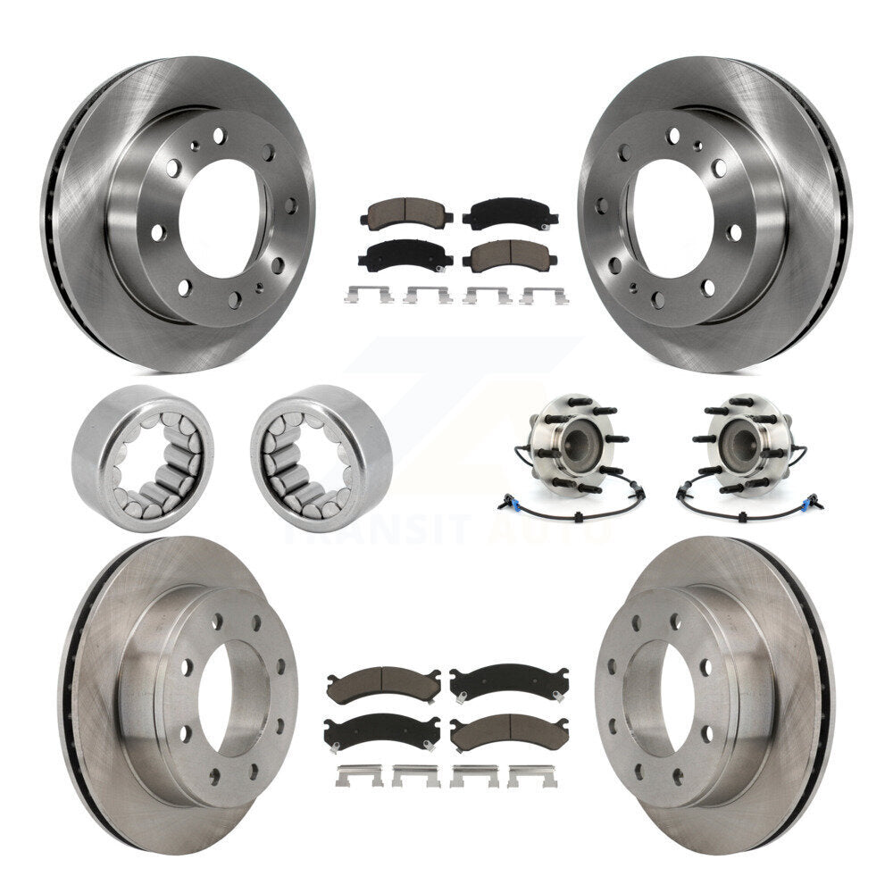 Front Rear Hub Bearing Disc Brake Rotor Pad Shoe Kit (10Pc) For GMC Savana 2500 Chevrolet KBB-119619