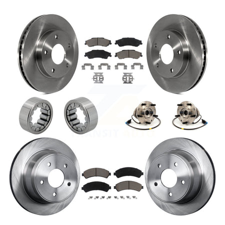 Front Rear Hub Bearing Brake Rotor Pad Shoe Kit (10Pc) For Chevrolet GMC Blazer S10 Jimmy KBB-119672