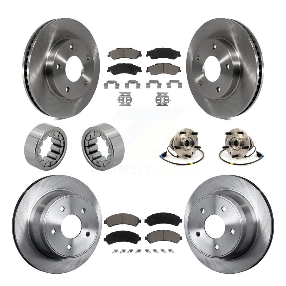 Front Rear Hub Bearing Brake Rotor Pad Shoe Kit (10Pc) For Chevrolet GMC Blazer S10 Jimmy KBB-119672