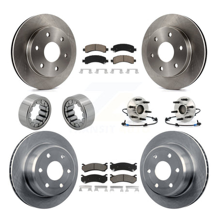 Front Rear Hub Bearing Brake Rotor & Pad Shoe Kit (10Pc) For Chevrolet Avalanche 1500 GMC KBB-119685