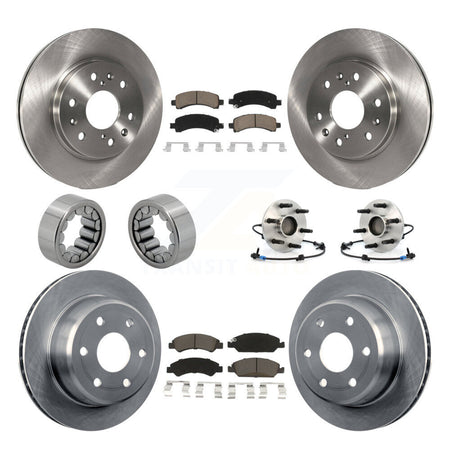 Front Rear Hub Bearing Brake Rotor Pad Shoe Kit (10Pc) For Chevrolet Express 1500 GMC RWD KBB-119688