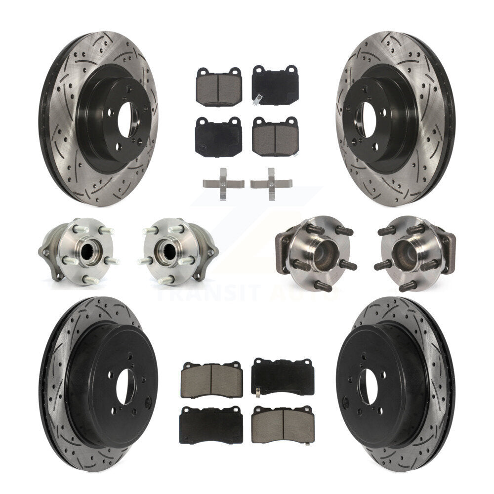 Front Rear Hub Bearing Coat Brake Rotor Pads Kit (10Pc) For Toyota 86 TRD Special Edition KBB-119921