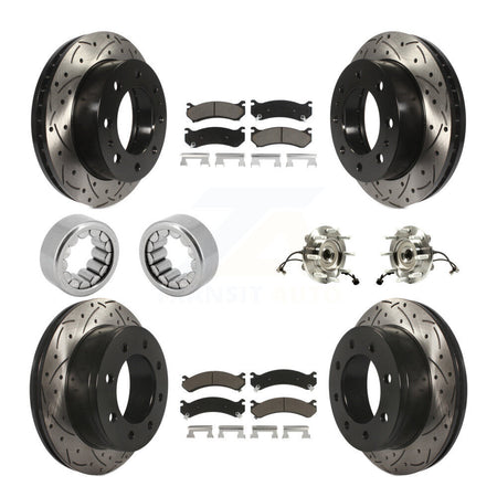 Front Rear Hub Bearing Coat Brake Rotor Pads Shoe Kit (10Pc) For Chevrolet Silverado 2500 KBB-120434