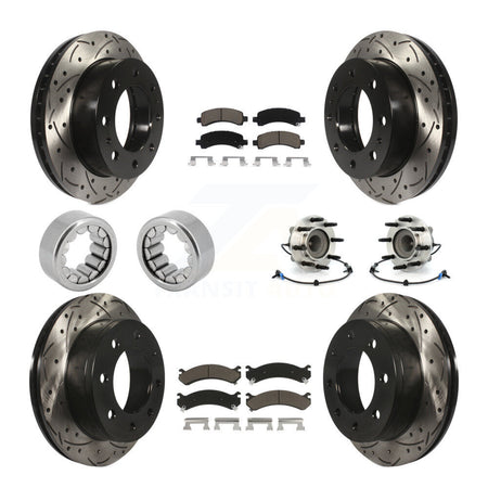 Front Rear Hub Bearing Coat Brake Rotor Pad Shoe Kit (10Pc) For GMC Savana 2500 Chevrolet KBB-120447