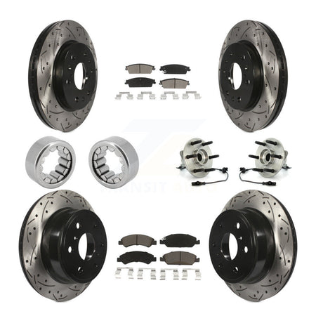 Front Rear Hub Bearing Coat Brake Rotor Pads Shoe Kit (10Pc) For Chevrolet Silverado 1500 KBB-120451