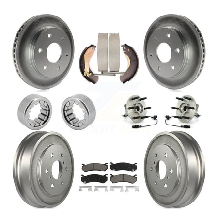Front Rear Hub Bearing Coat Brake Rotor Pads Shoe Kit (10Pc) For Chevrolet Silverado 1500 KBB-120511