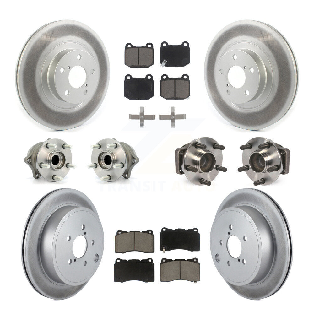 Front Rear Hub Bearing Coat Brake Rotor Pads Kit (10Pc) For Toyota 86 TRD Special Edition KBB-120943